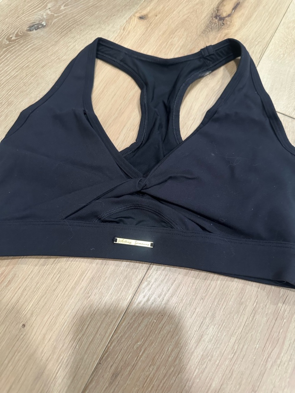 Gymshark Whitney Simmons  Racerback Sports Bra - Signature Gold Plate